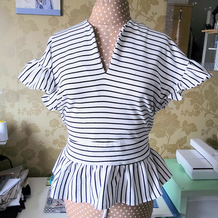 1940's Vintage Blouse in 100% Premium Organic Cotton Fabric