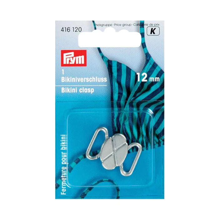 Prym Bikini Clasp | Metal silver colour from Jaycotts Sewing Supplies