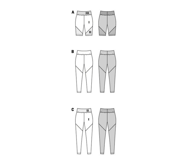 Burda Sewing Pattern 5850 Misses' Gym Leggings from Jaycotts Sewing Supplies