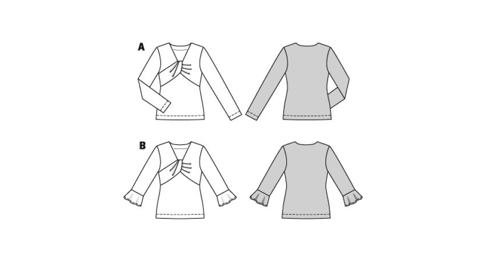 Burda Sewing Pattern 5886 Misses' Top from Jaycotts Sewing Supplies