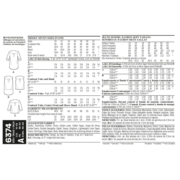 Butterick pattern 6374 Swan-Neck and Shawl Collar Dresses from Jaycotts Sewing Supplies
