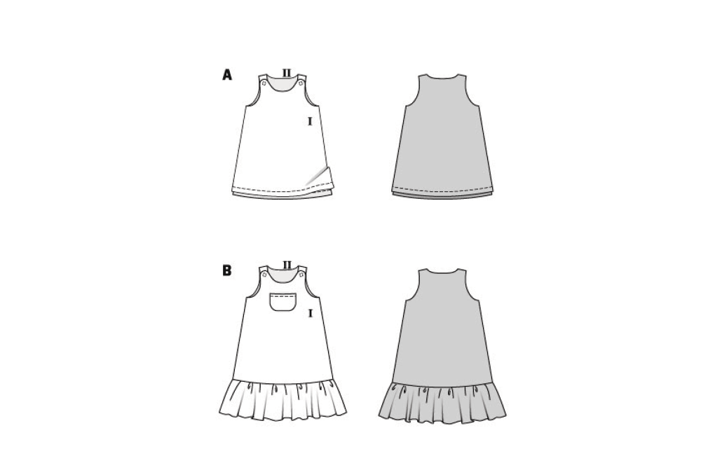 Burda Sewing Pattern 9238 Children's Dress from Jaycotts Sewing Supplies