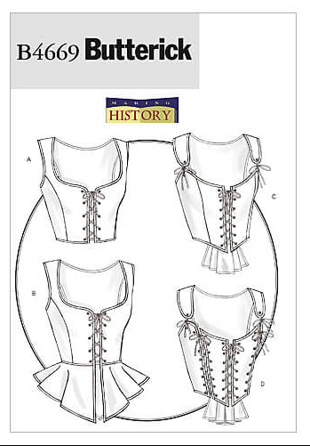 Butterick 4669 Misses' Historical Corsets Pattern from Jaycotts Sewing Supplies