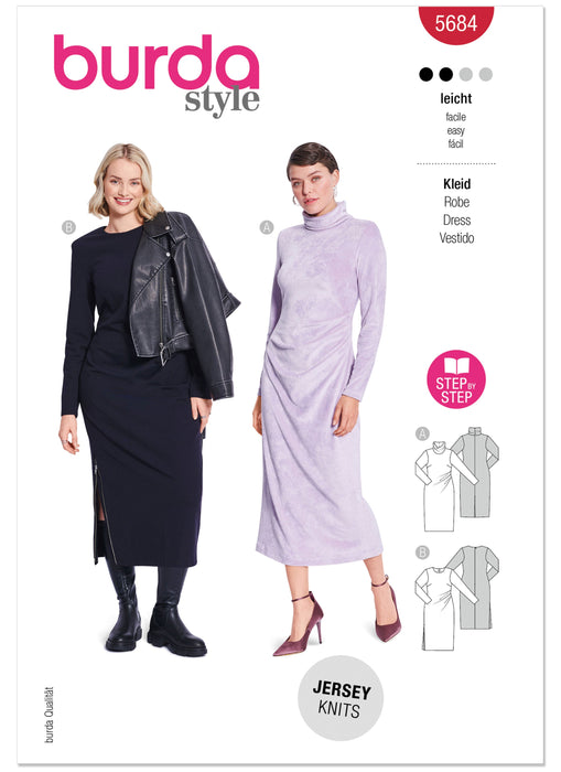 Burda Pattern 5684 Misses' Dresses from Jaycotts Sewing Supplies