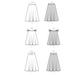 Burda Pattern 5690 Misses' Skirts from Jaycotts Sewing Supplies