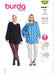 Burda Pattern 5692 Misses' Blouse and Shirt from Jaycotts Sewing Supplies