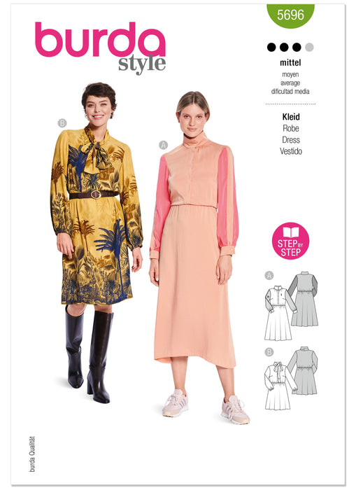 Burda Pattern 5696 Misses' Dresses from Jaycotts Sewing Supplies