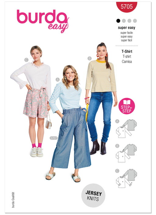 Burda Pattern 5705 Misses' Shirts from Jaycotts Sewing Supplies