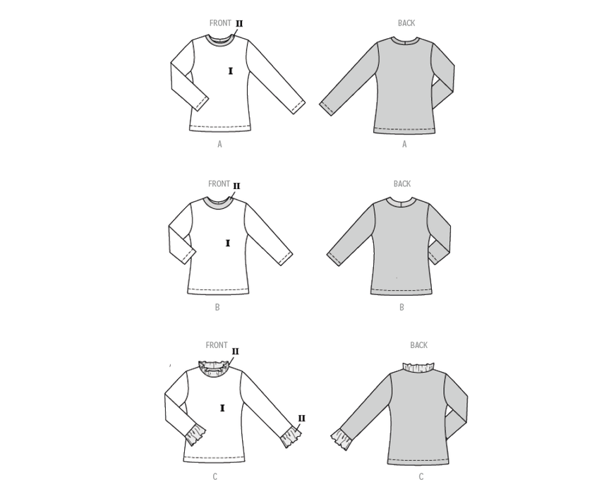 Burda Pattern 5705 Misses' Shirts from Jaycotts Sewing Supplies
