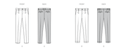 Burda style sewing pattern 5722 Men's Chino Trousers from Jaycotts Sewing Supplies