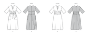 Burda style sewing pattern 5724 Misses' Wrap midi Dress from Jaycotts Sewing Supplies