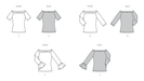 Burda style sewing pattern 5730 Misses' Top from Jaycotts Sewing Supplies