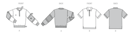 Burda style sewing pattern 5744 Men's Sweatshirt and T-Shirt from Jaycotts Sewing Supplies