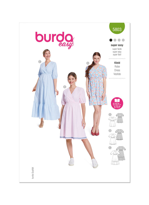 Burda Style 5803 Easy to sew Dress Pattern from Jaycotts Sewing Supplies