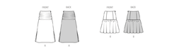 Burda Style Pattern 5837 Misses' Skirt from Jaycotts Sewing Supplies