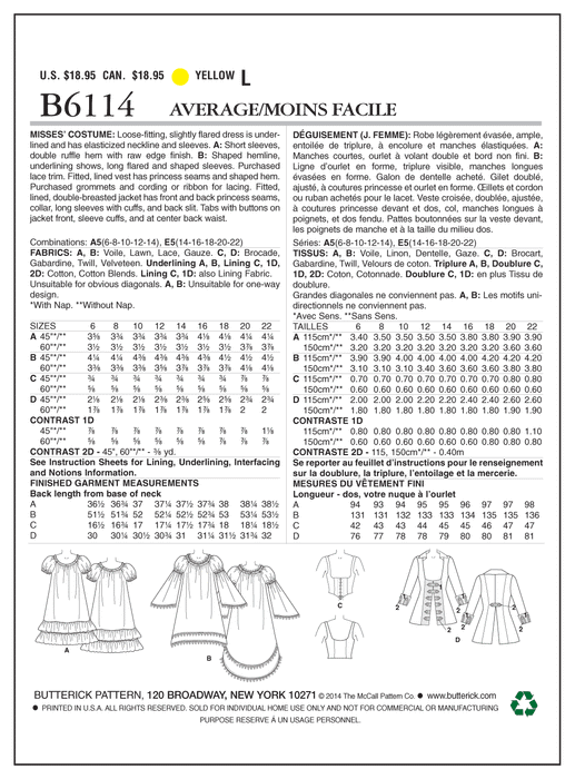 Butterick 6114 Women's Pirate Costume Pattern from Jaycotts Sewing Supplies