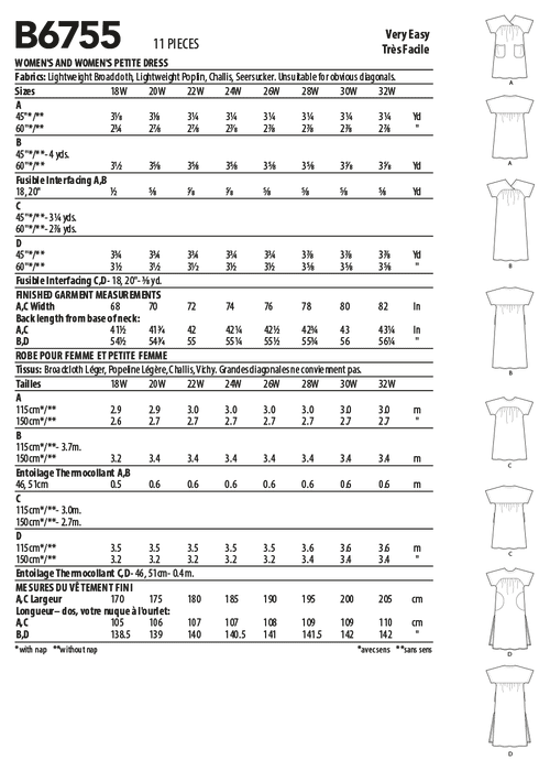 Butterick 6755 Misses' Asymmetrical-Detail Tunics Pattern from Jaycotts Sewing Supplies