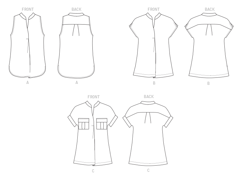 Butterick sewing pattern 6768 Misses' Top from Jaycotts Sewing Supplies