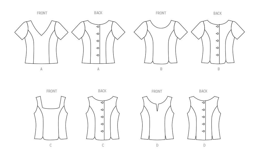 Butterick Sewing Pattern B6925 Misses' Tops By Palmer/Pletsch from Jaycotts Sewing Supplies