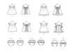 Butterick Sewing Pattern B6935 Babies' Top, Panties and Hat from Jaycotts Sewing Supplies