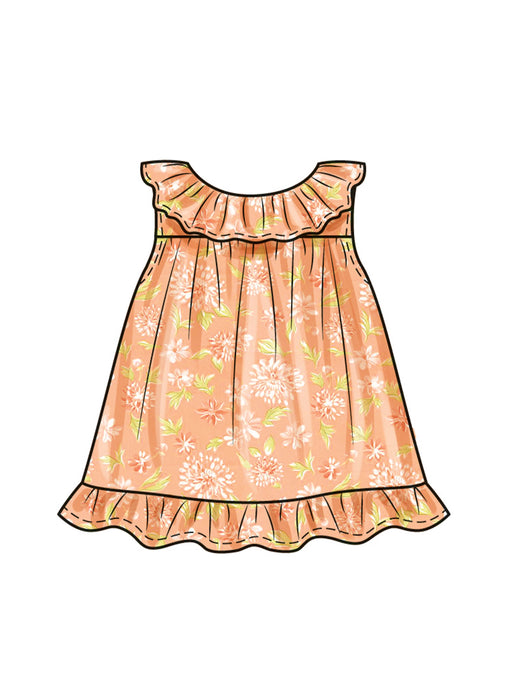 Butterick Sewing Pattern B6935 Babies' Top, Panties and Hat from Jaycotts Sewing Supplies