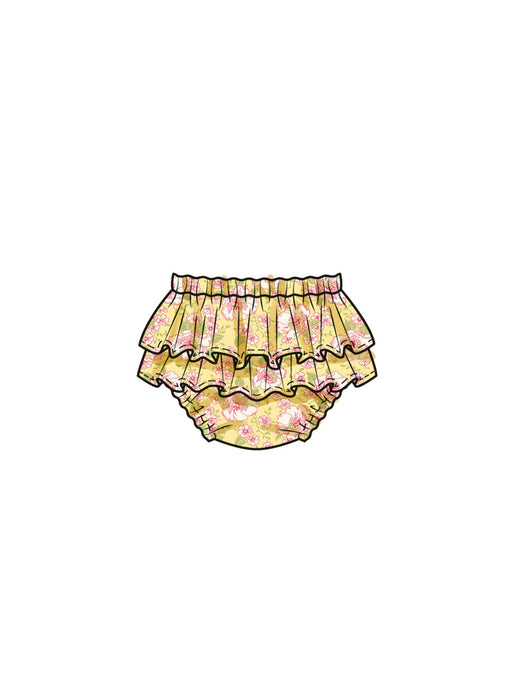 Butterick Sewing Pattern B6935 Babies' Top, Panties and Hat from Jaycotts Sewing Supplies