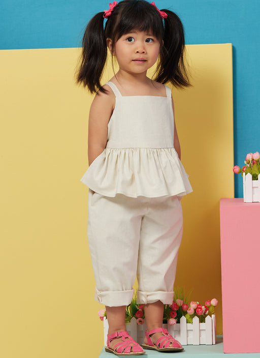 Butterick Sewing Pattern B6936 Toddlers' Overalls and Dress from Jaycotts Sewing Supplies