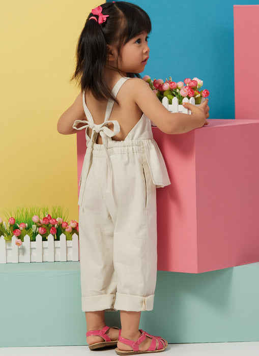 Butterick Sewing Pattern B6936 Toddlers' Overalls and Dress from Jaycotts Sewing Supplies