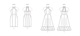 Butterick sewing pattern 6942 Halter Style Dresses from Jaycotts Sewing Supplies