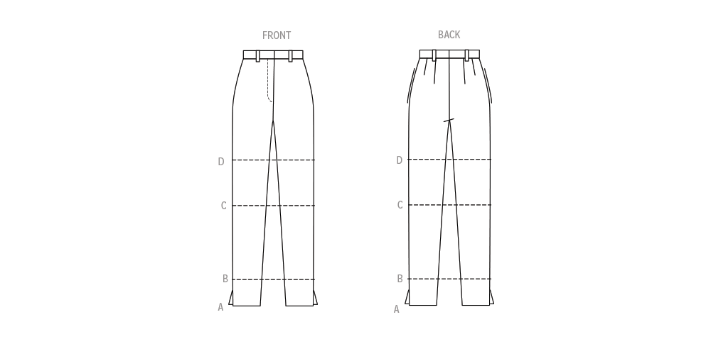 Butterick sewing pattern 6944 Pants in Four Lengths by Palmer/Pletsch from Jaycotts Sewing Supplies