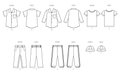 Butterick sewing pattern 6949 Babies' Shirts, T-Shirt, Pants and Hat from Jaycotts Sewing Supplies