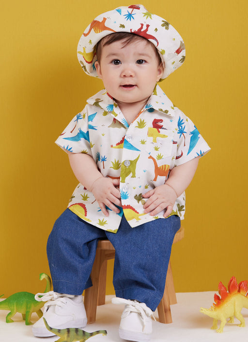 Butterick sewing pattern 6949 Babies' Shirts, T-Shirt, Pants and Hat from Jaycotts Sewing Supplies