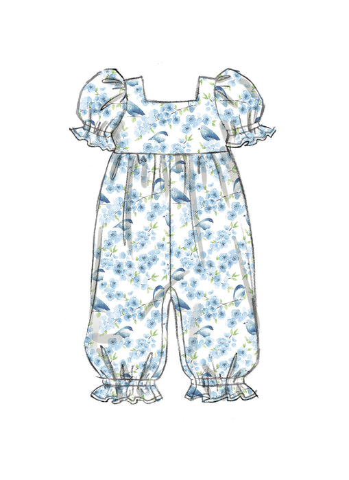 Butterick sewing pattern 6950 Babies' Rompers, Dress, Bloomers and Headband from Jaycotts Sewing Supplies