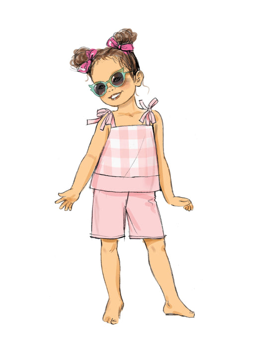 Butterick sewing pattern 6952 Children's Dresses, Tops, Shorts and Pants from Jaycotts Sewing Supplies