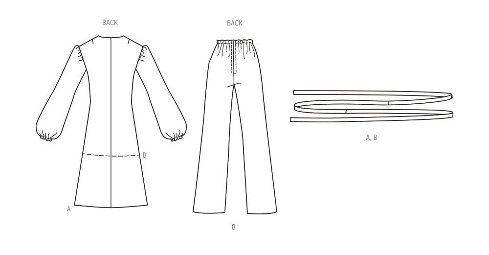 Butterick sewing pattern 6958 Dress, Tunic and Pants from Jaycotts Sewing Supplies