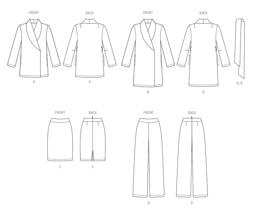 Butterick sewing pattern 6965 Jacket, Skirt and Pants from Jaycotts Sewing Supplies