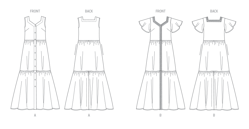 Butterick sewing pattern B6983 Misses' Dresses from Jaycotts Sewing Supplies