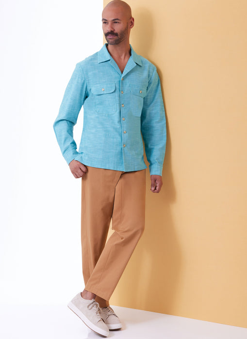 Butterick sewing pattern B6984 Unisex  Shirts, Shorts and Pants from Jaycotts Sewing Supplies