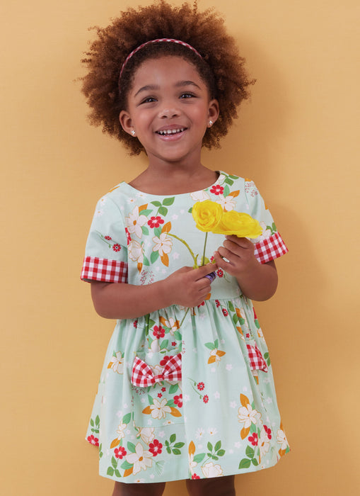 Butterick sewing pattern B6987 Toddlers' Dresses and Rompers from Jaycotts Sewing Supplies