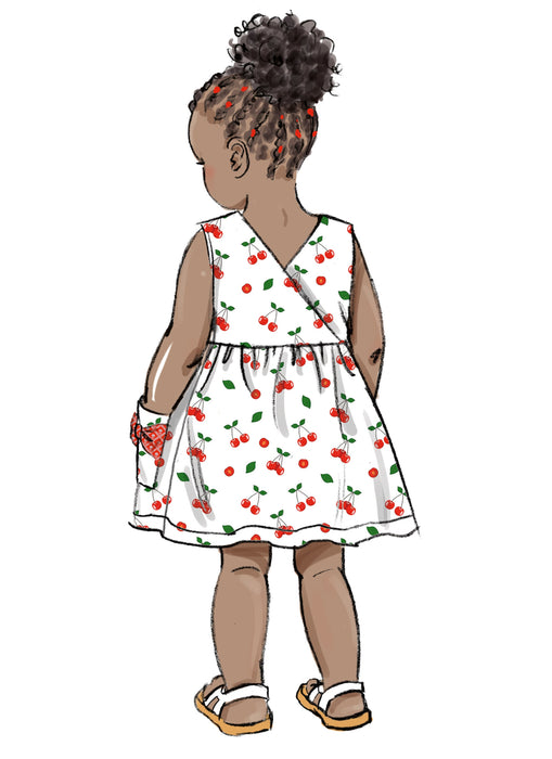 Butterick sewing pattern B6987 Toddlers' Dresses and Rompers from Jaycotts Sewing Supplies
