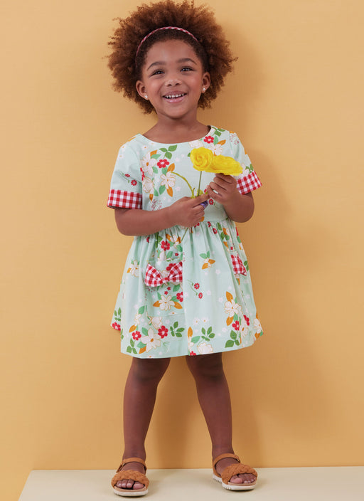 Butterick sewing pattern B6987 Toddlers' Dresses and Rompers from Jaycotts Sewing Supplies