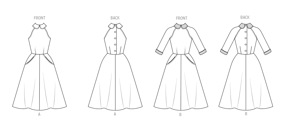 Butterick Sewing Pattern 6992 Vintage 1950's dress from Jaycotts Sewing Supplies