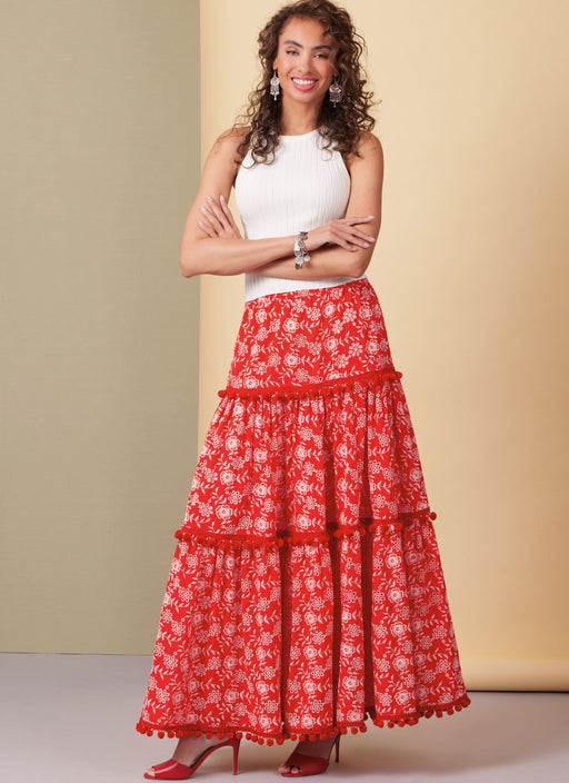 Butterick Sewing Pattern 6999 Tiered Skirts from Jaycotts Sewing Supplies