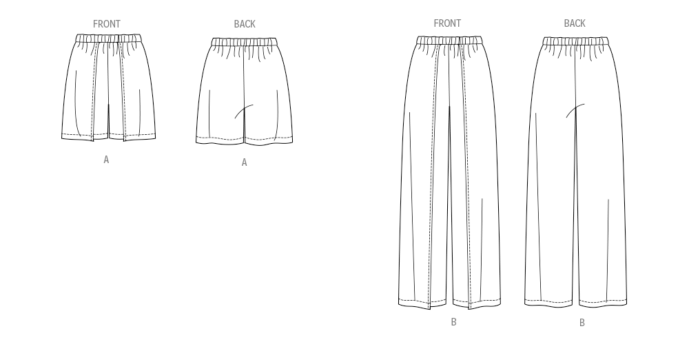 Butterick Sewing Pattern 7000 Shorts and Pants from Jaycotts Sewing Supplies