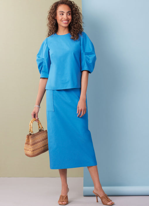 Butterick Sewing Pattern 7002 Misses’ and Women's Top, Skirt and Pants from Jaycotts Sewing Supplies