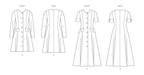 Butterick sewing pattern B7005 Misses' / Miss Petite Button Front Dress from Jaycotts Sewing Supplies