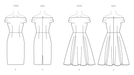 Butterick sewing pattern B7006 Off the shoulder Dresses from Jaycotts Sewing Supplies