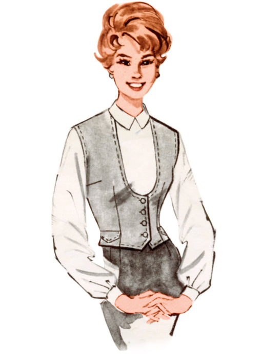 Butterick sewing pattern B7018 Misses' 60's Waistcoat in Four Styles from Jaycotts Sewing Supplies