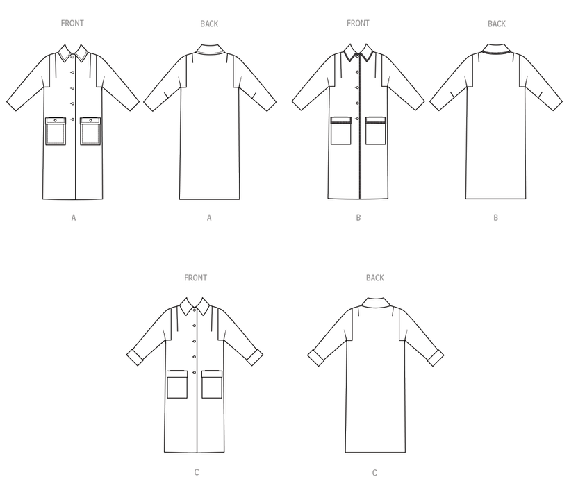 Butterick sewing pattern B7020 Misses' 50's Box Coat from Jaycotts Sewing Supplies