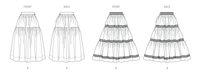 Butterick sewing pattern 7025 Skirts from Jaycotts Sewing Supplies
